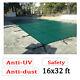 16' X 32' Rectangle In-ground Swimming Pool Mesh Winter Cover 15 Year Green