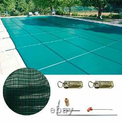 16' x 32' Rectangle In-Ground Swimming Pool Mesh Winter Cover 15 Year Green