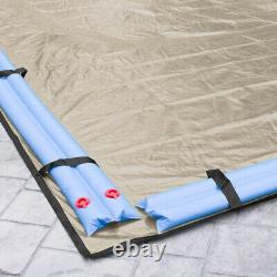 16' x 32' Rectangle In-Ground Swimming Pool Winter Cover 20 Year Tan