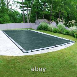 16' x 36' Rectangle In-Ground Swimming Pool Winter Cover 15 Year Teal Green