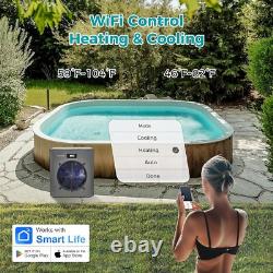 16000BTU Swimming Pool Water Heater for Above Ground Pools Pool Heat Pump 110V