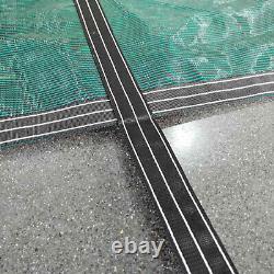 16X32 FT Green Inground Swimming Pool Cover Rectangle & Center Step Anti-UV