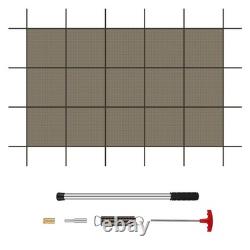 16x32 Swimming Pool Safety Cover withMounting Hardware Triple Stitched Straps