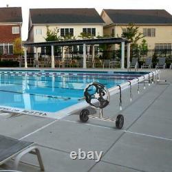 18 FT Aluminum Swimming Pool Cover Reel Inground Solar Wheel Barrow Style