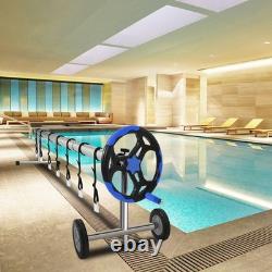 18 FT Extra long Inground Solar Cover Swimming Pool Aluminum Cover Reel Portable