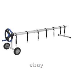 18 FT Extra long Inground Solar Cover Swimming Pool Aluminum Cover Reel Portable