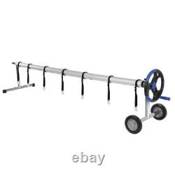 18 FT Extra long Inground Solar Cover Swimming Pool Aluminum Cover Reel Portable