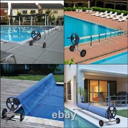 18 FT Pool Cover Reel Set Aluminum Solar Swimming Inground Cover Blanket Reel
