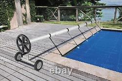 18 FT Swimming Pool Cover Reel Inground Solar Barrow Style + 18x36FT Solar Cover