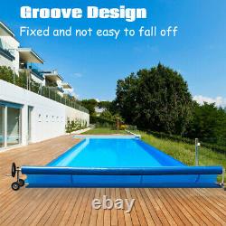 18 Ft Pool Cover Reel Set Aluminum In-ground Swimming Pool Solar Cover Reel