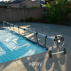 18 Ft Pool Cover Reel Set Aluminum In-ground Swimming Pool Solar Cover Reel