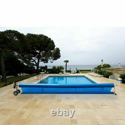 18 Ft Pool Cover Reel Set Aluminum In-ground Swimming Pool Solar Cover Reel