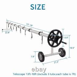 18 Ft Swimming Pool Cover Roller Reel Adjustable Solar Thermal Inground Blanket