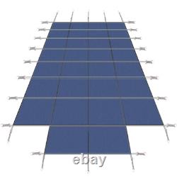 18' x 36' Inground Swimming Pool Safety Cover with4'x8' Center End Step & Hardware