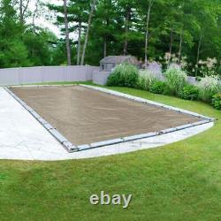 18' x 36' Rectangle In-Ground Swimming Pool Winter Cover 15 Year Sand