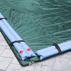 18' x 36' Rectangle In-Ground Swimming Pool Winter Cover 15 Year Teal Green