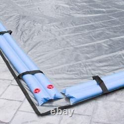 18' x 36' Rectangle In-Ground Swimming Pool Winter Cover 20 Year Dove Gray