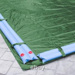 18' x 36' Rectangle In-Ground Swimming Pool Winter Cover 20 Year Meadow Green