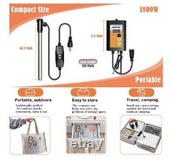 1800W Portable Fully Submersible Electric Pool And Hot Tub Immersion Water