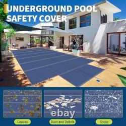 1834ft+48ft Inground Rectangle Safety Winter Swimming Pool Cover with Tool