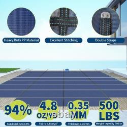 1834ft+48ft Inground Rectangle Safety Winter Swimming Pool Cover with Tool