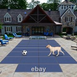 1834ft+48ft Inground Rectangle Safety Winter Swimming Pool Cover with Tool