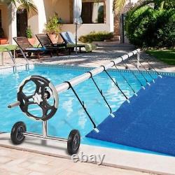 18FT Aluminum & Stainless Steel Inground Solar Cover Swimming Pool Cover Reel