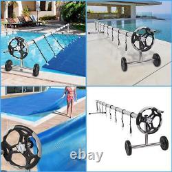 18FT Aluminum & Stainless Steel Inground Solar Cover Swimming Pool Cover Reel