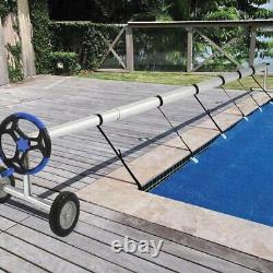 18Ft Wide Aluminum Stainless Steel Inground Solar Cover Swimming Pool Cover Reel