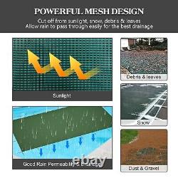 18x34 ft. Rectangle In-Ground Pool Safety Covers Green Mesh Swimming Pool Cover