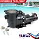 1hp In/above Ground Swimming Pool Pump Motor Withstrainer Hayward Replacemen