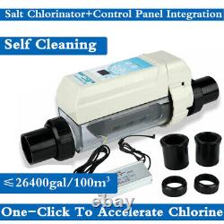 1Set Salt Chlorine Generator & Adapter for Inground Swimming Pool for 26k Gallon