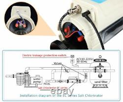 1Set Salt Chlorine Generator & Adapter for Inground Swimming Pool for 26k Gallon