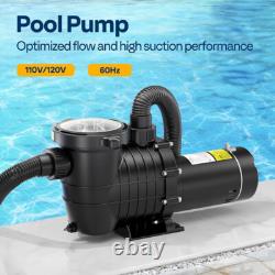 2.0 HP 6498 GPH Self Primming In/Above Ground Swimming Pool Pump & ON/OFF Switch 2.0 HP 6498 GPH Self Primming In/Above Ground Swimming Pool Pump & ON/OFF Switch