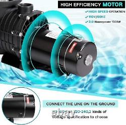 2.0 HP Pool Pump, 6900 GPH Powerful Self Primming Swimming Pool Pumps