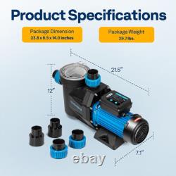 2.0 HP Self Primming Swimming Pool Pump 7140 GPH with Timer for Inground Pool