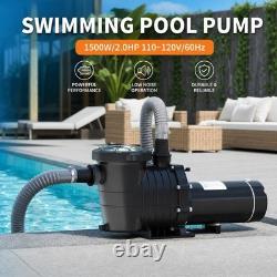 2.0 HP Swimming Pool Pump In/Above Ground Pump 1500W with Strainer Filter Basket