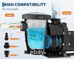 2.0 HP Swimming Pool Pump In/Above Ground Pump 1500W with Strainer Filter Basket