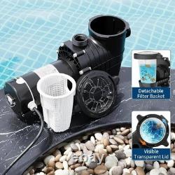 2.0 HP Swimming Pool Pump In/Above Ground Pump 1500W with Strainer Filter Basket