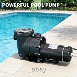 2.0 HP Swimming Pool Pump In/Above Ground with Motor Strainer Basket 115V/220V