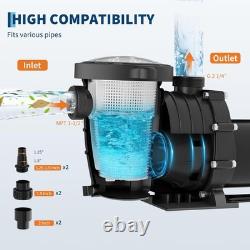 2.0 HP Swimming Pool Pump In/Above Ground with Motor Strainer Basket 115V/220V
