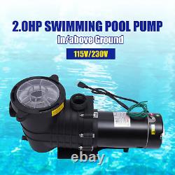 2.0HP 1500W Inground Above Ground Swimming Pool Water Pump + Strainer Durable