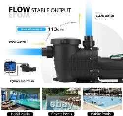 2.0HP 1500W Inground Above Ground Swimming Pool Water Pump + Strainer Durable