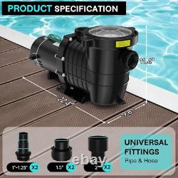 2.0HP Hayward Swimming Pool Pump In/Above Ground with Motor Strainer Filter Basket