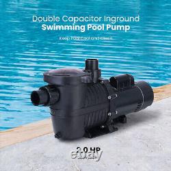 2.0HP Self Primming In-Ground Swimming Pool Pump 2-Speed 230V with Strainer Basket