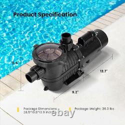 2.0HP Self Primming In-Ground Swimming Pool Pump 2-Speed 230V with Strainer Basket