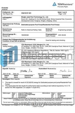 2 1/2HP Dual Speed Inground Swimming Spa Pool Pump 4140/9000GPH 2 Thread NPT