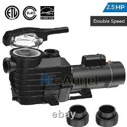 2 1/2HP Inground Swimming Spa Pool Pump 4140/9000GPH Dual Speed 2 Thread NPT