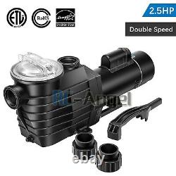 2 1/2HP Inground Swimming Spa Pool Pump 4140/9000GPH Dual Speed 2 Thread NPT