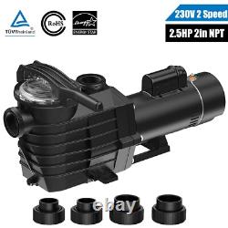 2.5 HP 2 Speed Inground Swimming Spa Pool Pump 9000/4140 GPH 2 NPT 220-240V